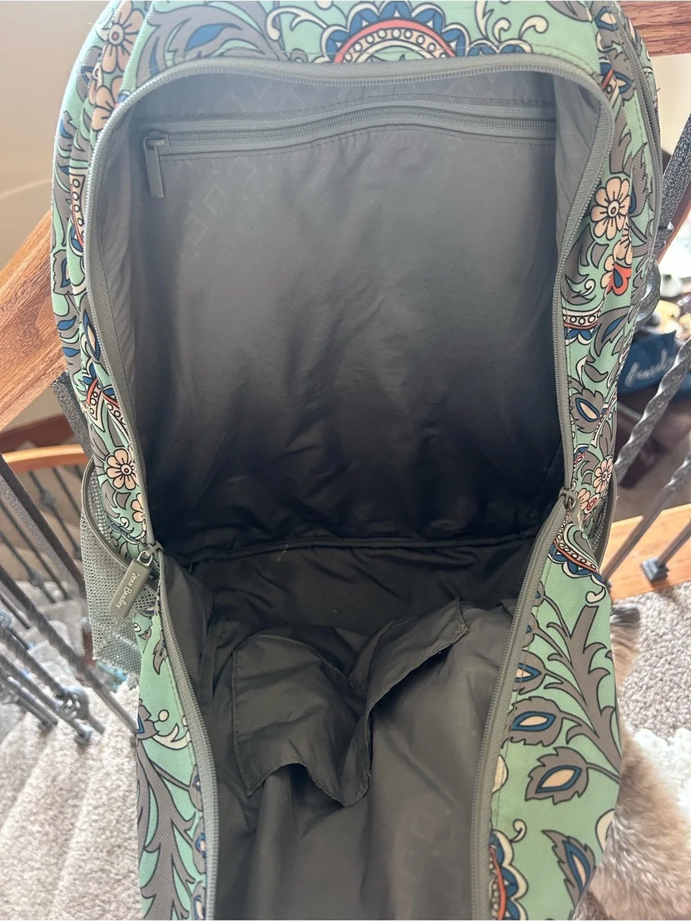 Vera Bradley Mint Paisley Floral Daypack